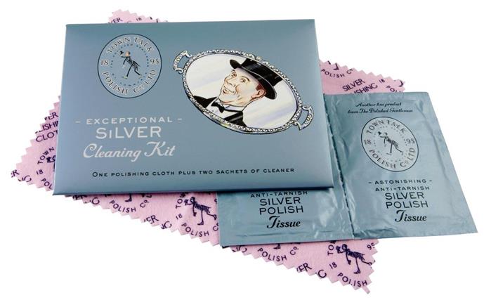 Town Talk Exceptional Silver Cleaning Care Kit Polishing Cloth
