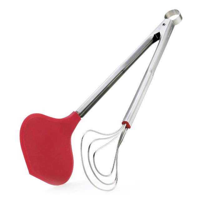 Cuisipro 13" Silicone & Stainless Steel Fish Spatula Tongs 689742003397