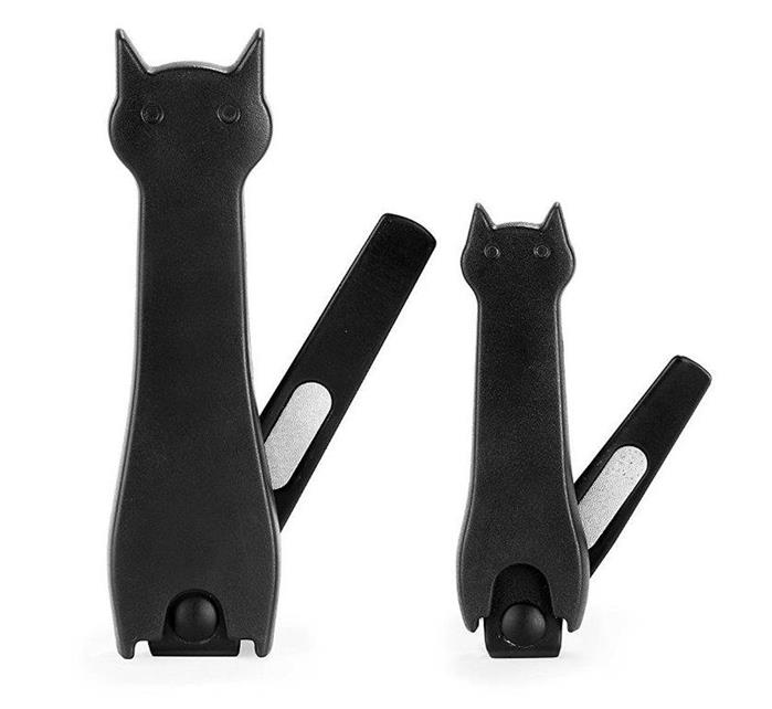 Kikkerland Purrfect Pair Black Cat Nail Clipper Set 612615091573