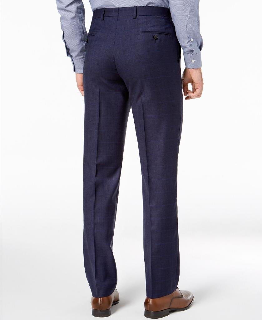 New Ralph Lauren Men's Classic-Fit UltraFlex Stretch Blue Check Suit ...