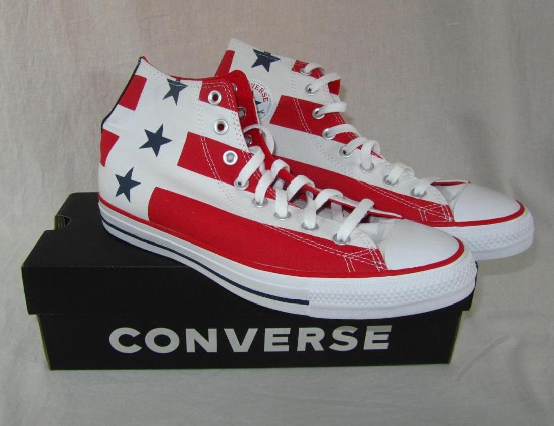 Converse Mens Chuck Taylor All Star Stars and Stripes High Top shoes ...