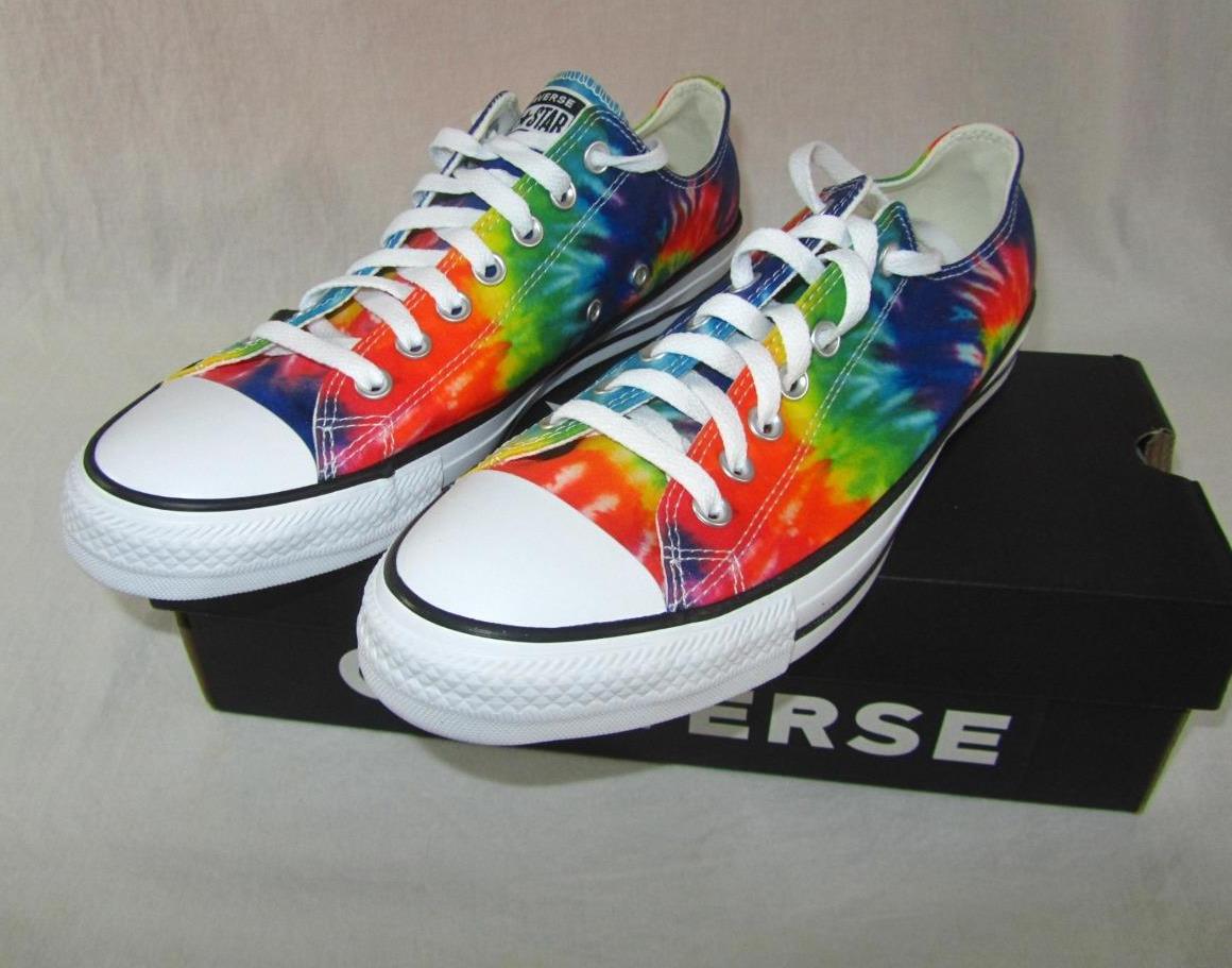 Converse Men's Chuck Taylor All Star Tie Dye Low Top Shoes Size 9.5 Nib 