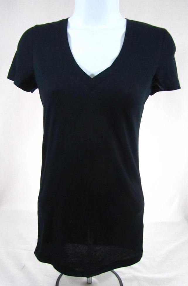 Women's Juniors Nollie vneck shirt The Basic Tee size XS Medium black nwt