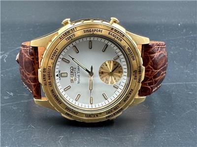 Hollywood Regency Brass See-Through Table Clock attributed