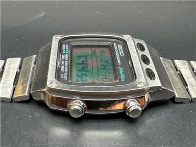 1980 Seiko A359-5020 Silver Wave Digital Chronograph Watch
