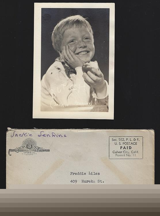 Photograph - Vintage Original Studio Signed Photograph of Butch Jackie Jenkins with Original Envelope