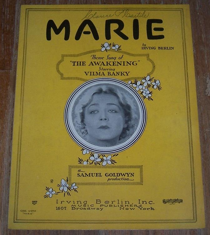 Sheet Music - Marie
