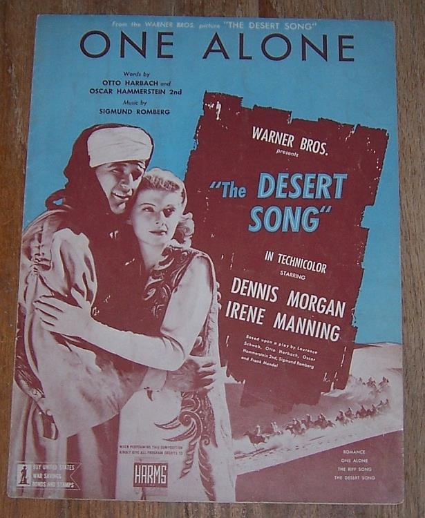 Sheet Music - One Alone