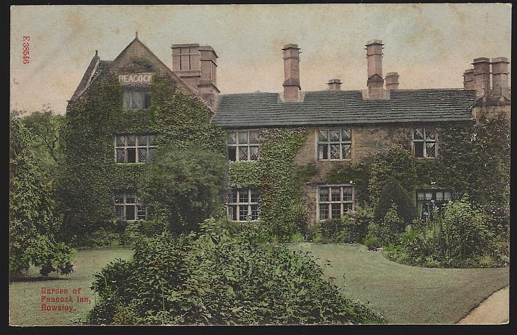 Postcard - Garden of the Peacock Inn, Rowsley, England