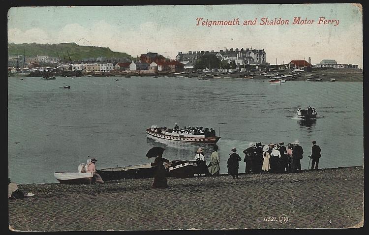 Postcard - Teignmouth and Shaldon Motor Ferry, England