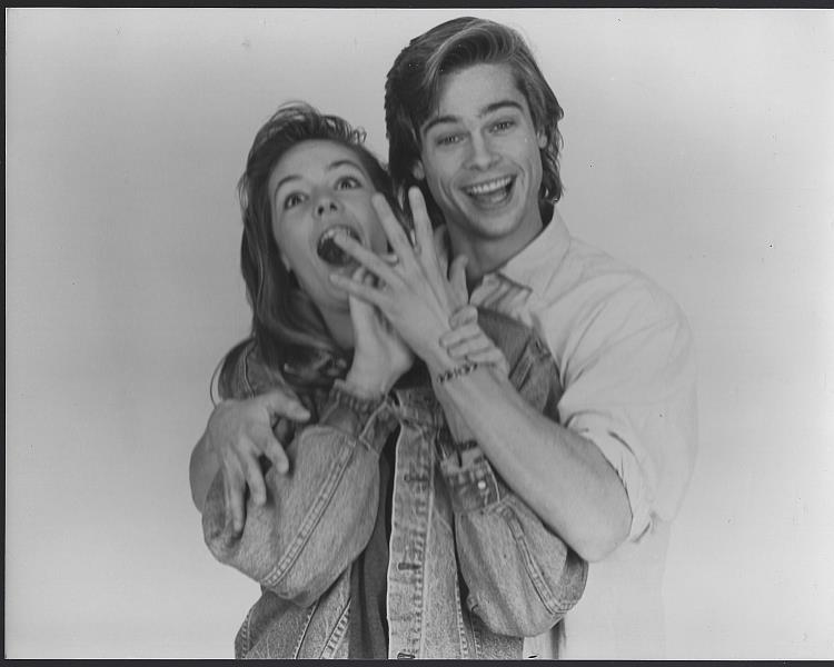 Photograph - Original Photograph Brad Pitt and Shalane Mccall in Studio