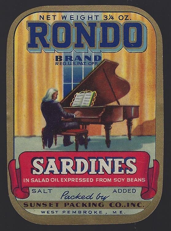 Advertisement - Rondo Sardines Can Label