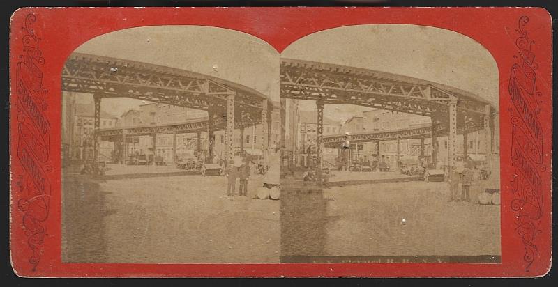 Image for ELEVATED RAILWAY CURVE AT 110TH, NEW YORK
