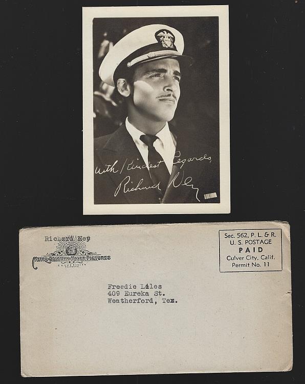 Photograph - Vintage Original Studio Signed Photograph of Richard Ney with Original Envelope