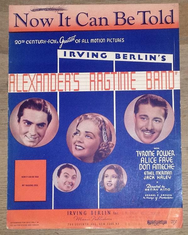 Sheet Music - Now It Can Be Told