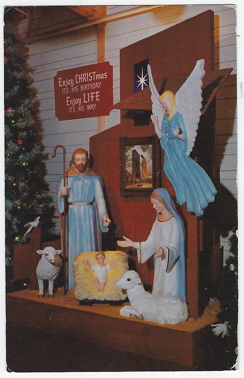 Postcard - Nativity Set, Bronner's, Frankenmuth, Michigan