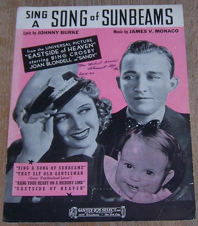 Sheet Music - Sing a Song of Sunbeams