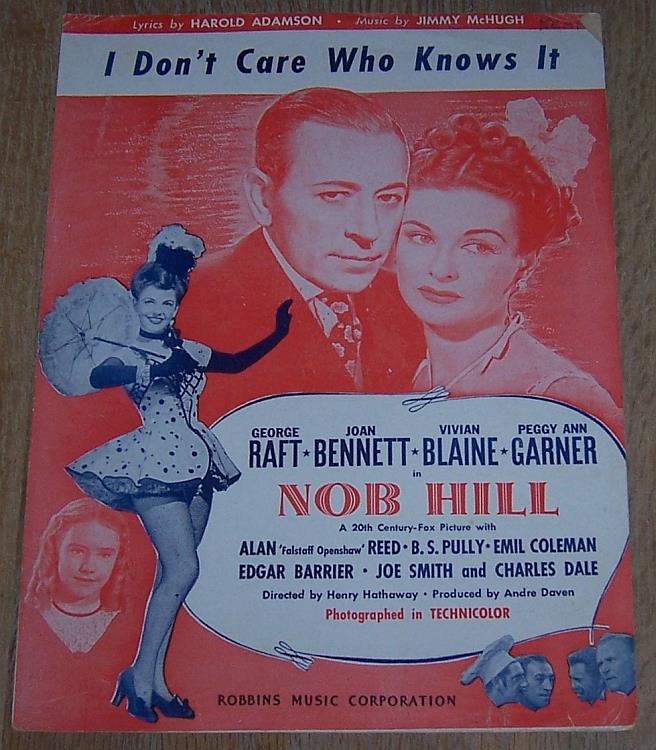 Sheet Music - I Don't Care Who Knows It