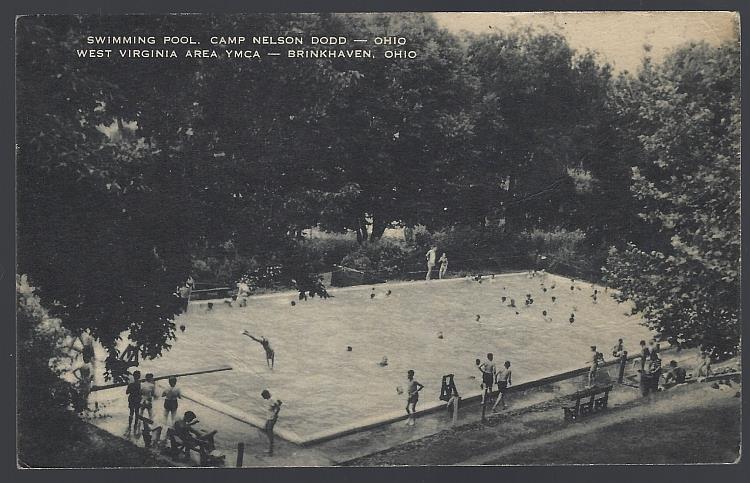 Postcard - Swimming Pool, Camp Nelson Dodd, Ohio West Virginia Area Ymca Brinkhaven, Ohio