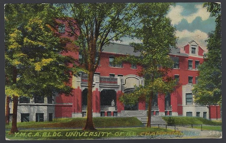 Postcard - Y.M. C. A Building, University of Illinois, Champaign, Illinois