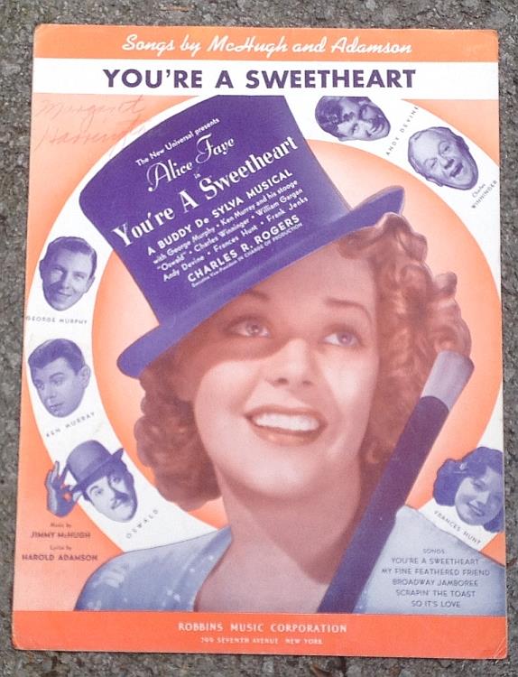 Sheet Music - You're a Sweetheart