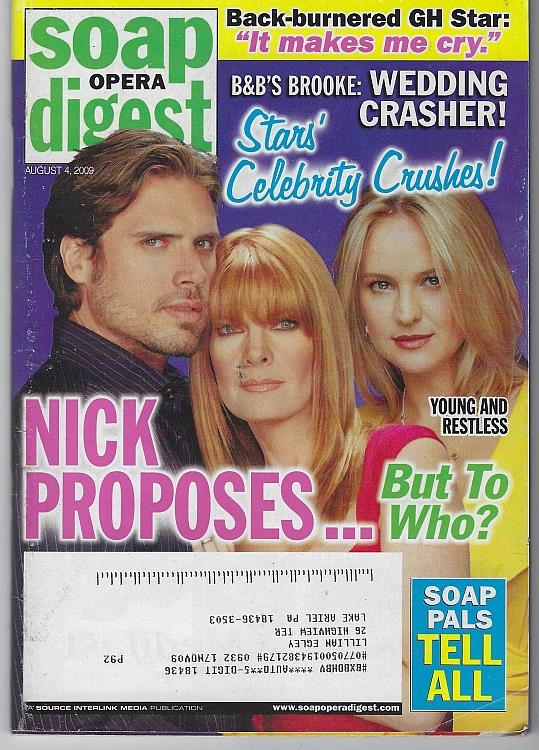 Image for SOAP OPERA DIGEST AUGUST 4, 2009