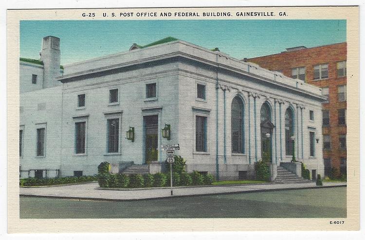 Postcard - U.S. Postoffice and Federal Building, Gainesville, Georgia