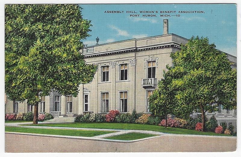 Image for ASSEMBLY HALL, WOMAN'S BENEFIT ASSOCIATION, PORT HURON, MICHIGAN
