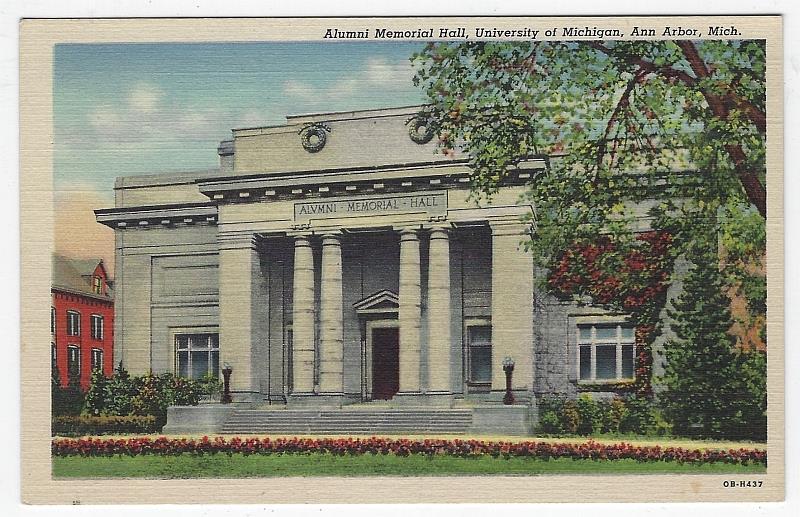 Image for ALUMNI MEMORIAL HALL, UNIVERSITY OF MICHIGAN, ANN ARBOR, MICHIGAN