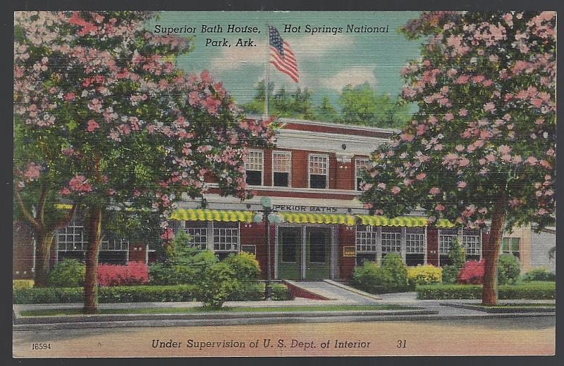 Postcard - Superior Bath House, Hot Springs, Arkansas