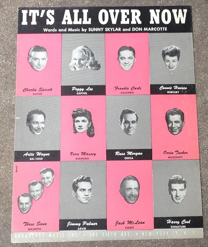 Sheet Music - It's All over Now