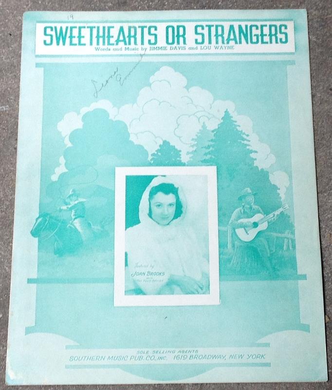 Sheet Music - Sweethearts Or Strangers
