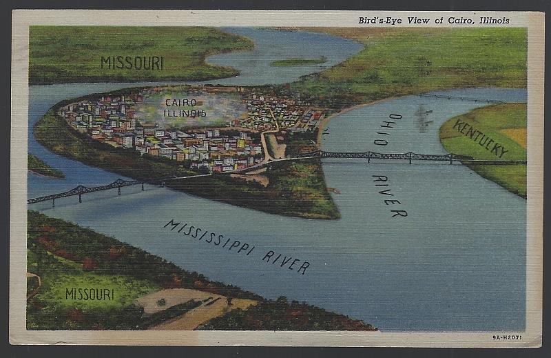 Postcard - Bird's Eye View of Cairo, Illinois