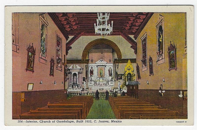 Image for INTERIOR, CHURCH OF GUADALUPE, CIUDAD JUAREZ, MEXICO