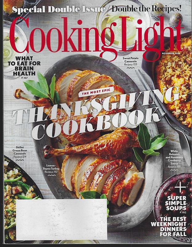 Image for COOKING LIGHT MAGAZINE NOVEMBER 2016