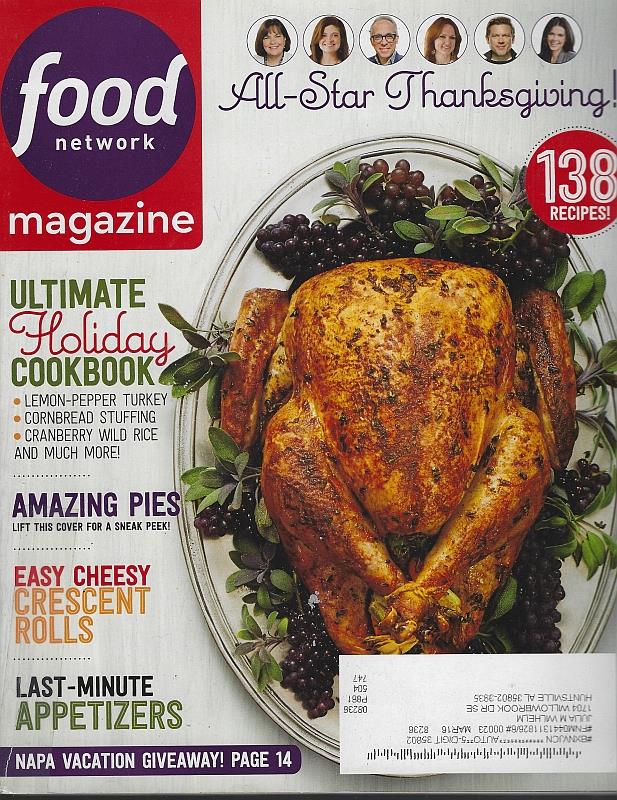 Food Network - Food Network Magazine November 2015