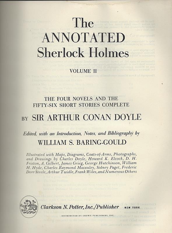 Image for ANNOTATED SHERLOCK HOLMES The Four Novels and the Fifty-Six Short Stories Complete