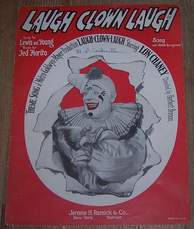 Sheet Music - Laugh Clown Laugh