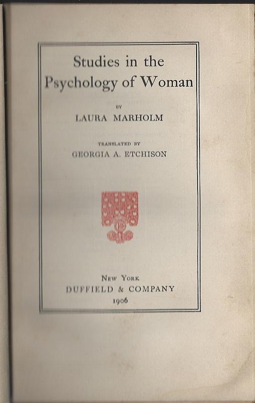 Image for STUDIES IN THE PSYCHOLOGY OF WOMAN