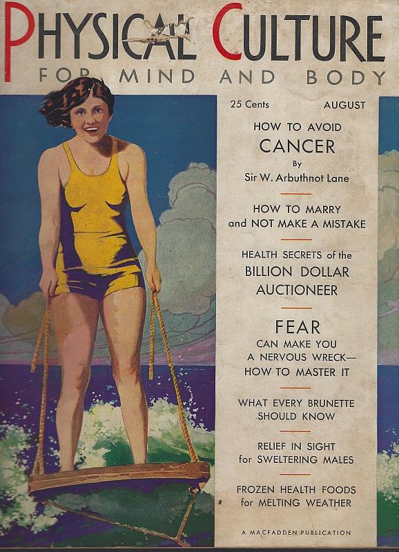 Image for PHYSICAL CULTURE FOR MIND AND BODY MAGAZINE AUGUST 1930