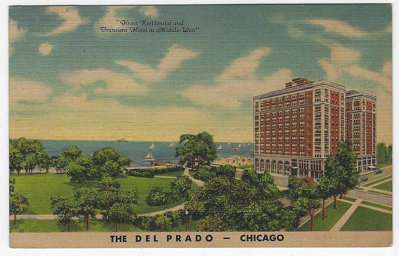 Postcard - Del Prado Hotel, Chicago, Illinois