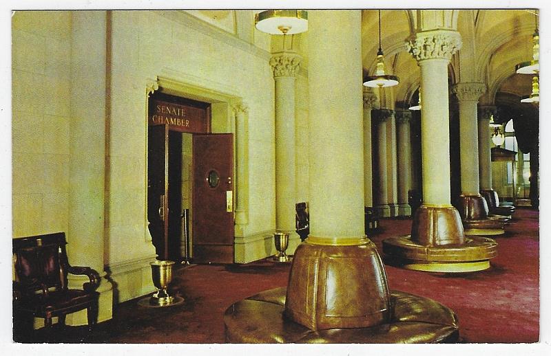 Postcard - Gothic Arched Senate Lobby, State Capitol Building, Albany, New York