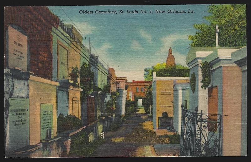 Postcard - Oldest Cemetery St. Louis No. 1, New Orleans, Louisiana