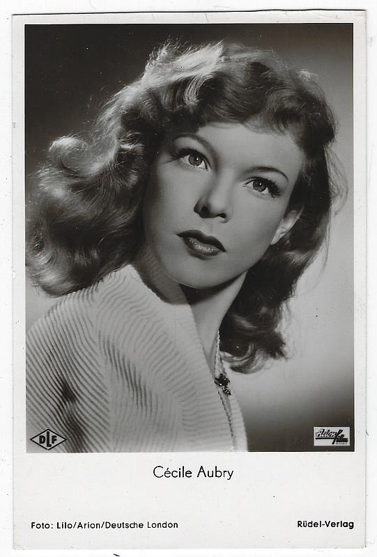 Postcard - Real Photo Postcard of Actress Cecile Aubry