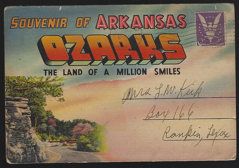 Postcard - Souvenir of Arkansas Ozarks, the Land of a Million Smiles, Postcard Folder
