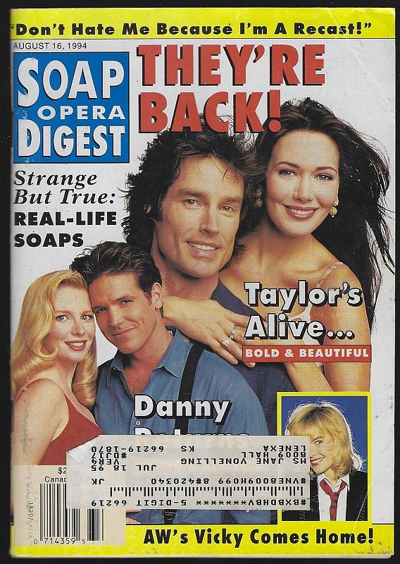 Image for SOAP OPERA DIGEST AUGUST 16, 1994