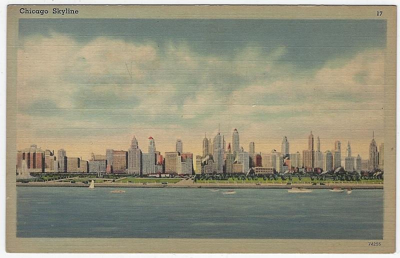 Postcard - Chicago Skyline, Chicago, Illinois