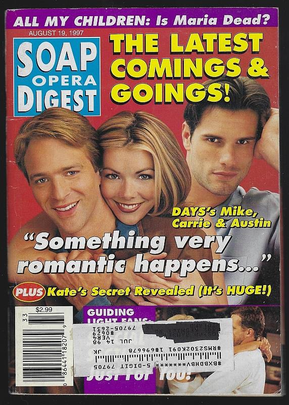 Image for SOAP OPERA DIGEST AUGUST 19, 1997