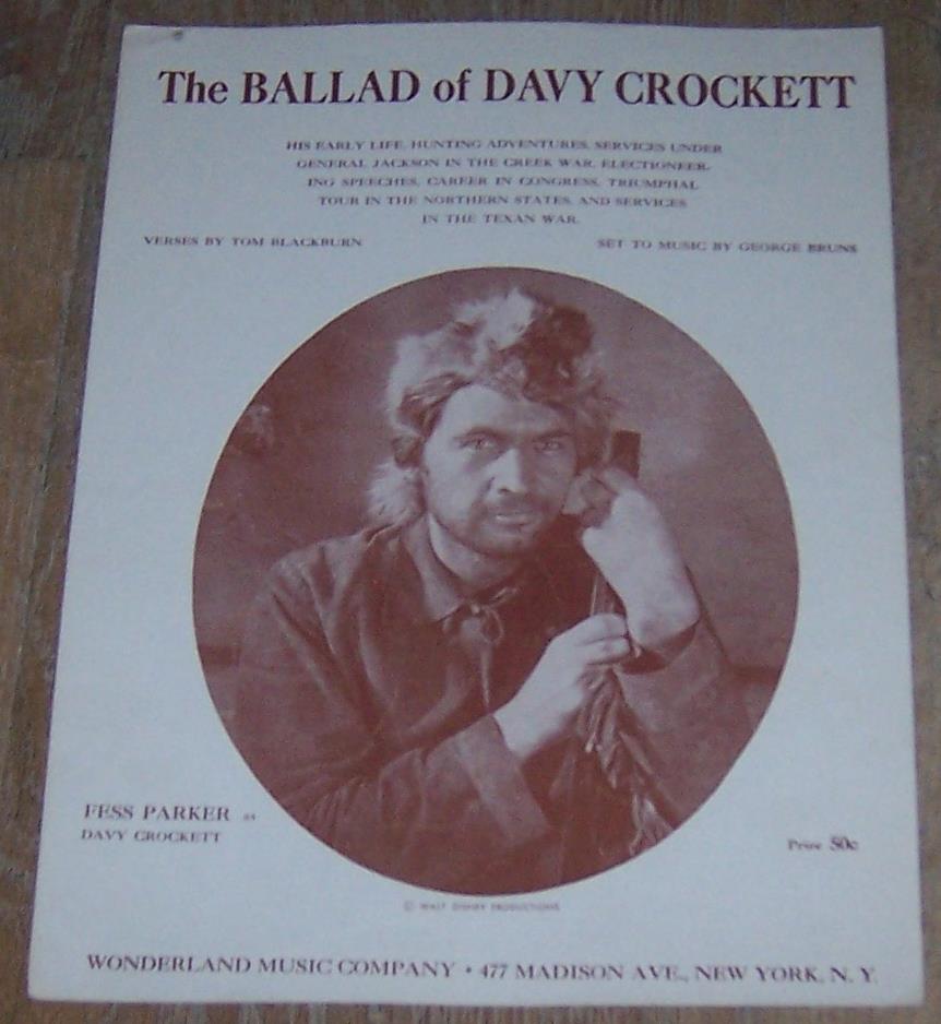 Sheet Music - Ballad of Davy Crockett