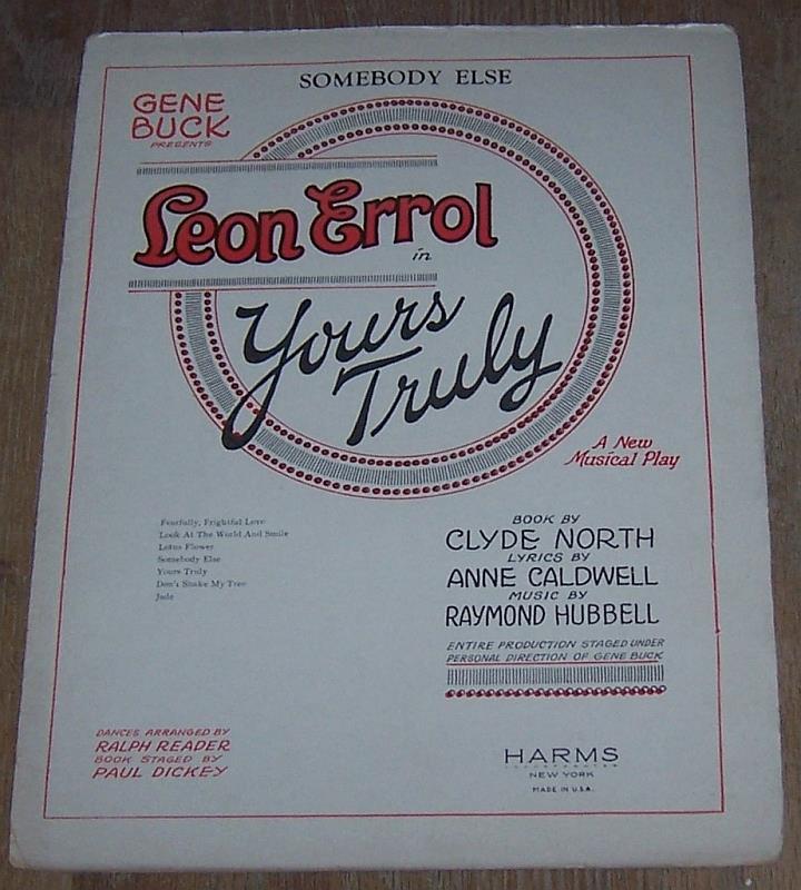 Sheet Music - Somebody Else